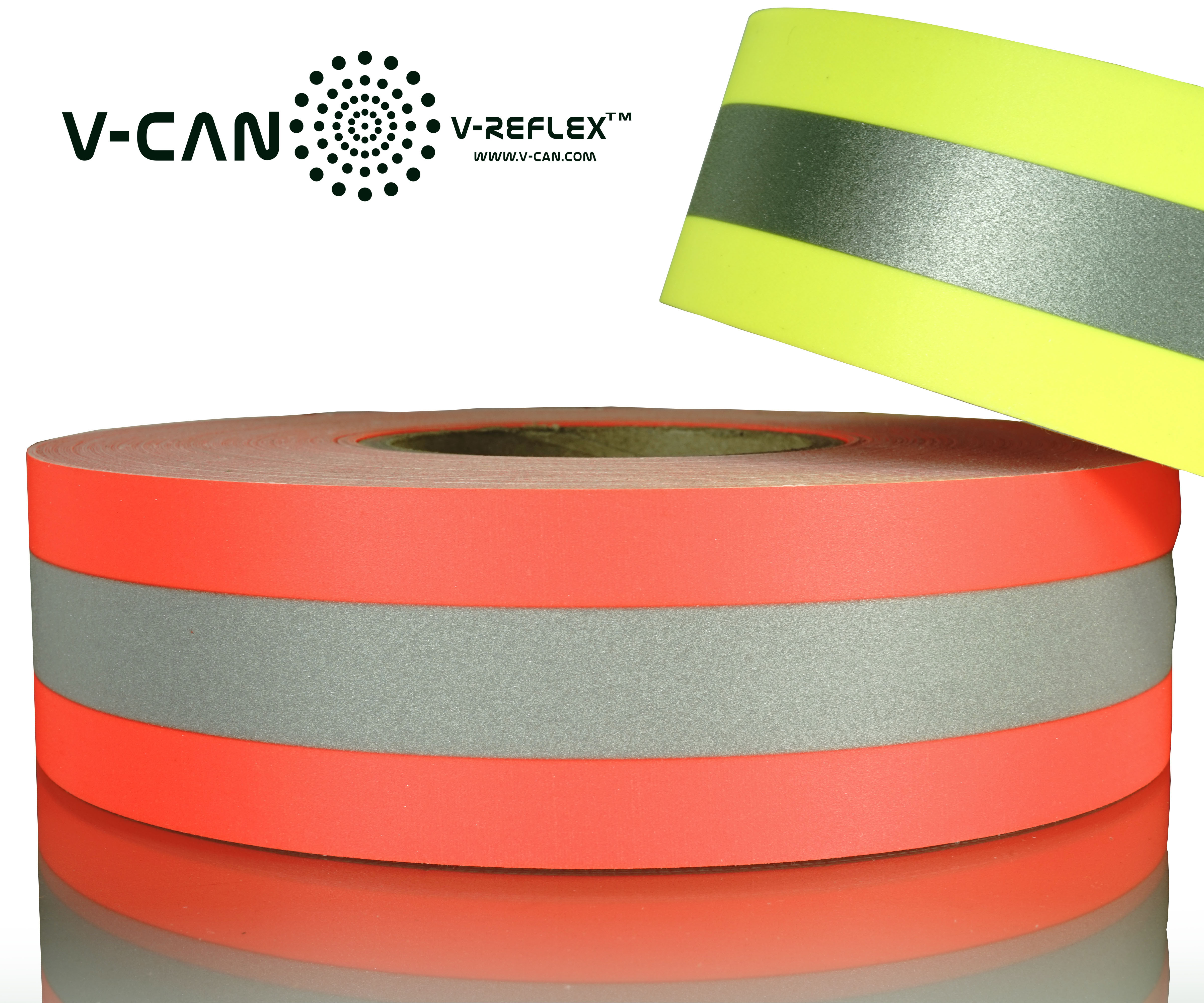 Fire Fighting Material, Flame Resistant Reflective Tape, Fluorescent Orange/Silver Reflective Tape