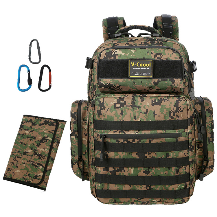 Tactical Diaper Bag Backpack Adventure Diaper Bag with Changing Pad Unisex Hiking Baby Backpack Nappy Bag for Man and Woman Army