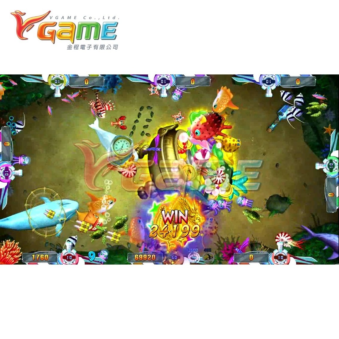 Top Popular - Gold Dragon King - Fish Table Fishing Shooting Game Board - for Game Room Arcade Sweepstakes - Poker Ocean Vgame