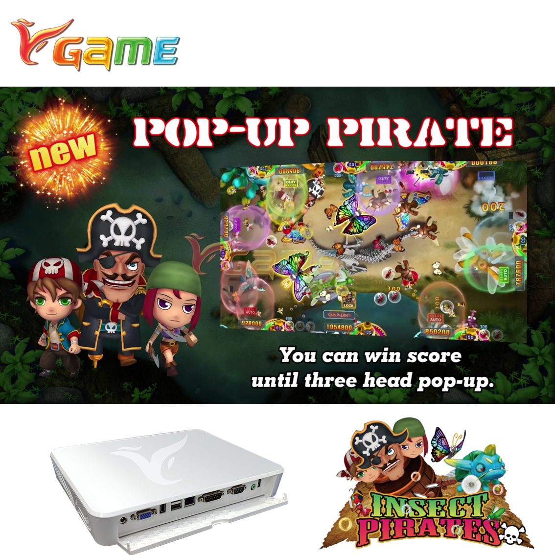 VGAME Arcade Machine Fish Game for Sale Insect Pirates