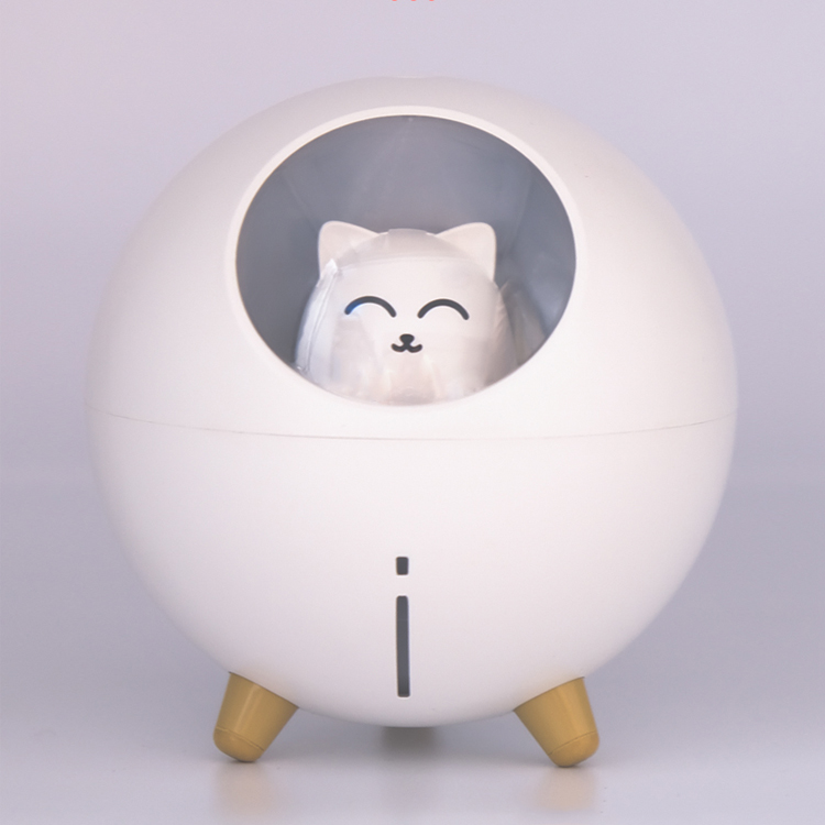 Lovely Pet Air Humidifier 220ml Planet Cat Ultrasonic Cool Mist Aroma Air Oil Diffuser Romantic Color LED Lamp USB Humidificador