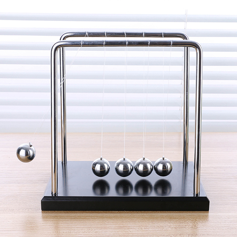 Newtons cradle balance ball ABS base metal physics science pendulum psychology puzzle desk toy swing ball for office