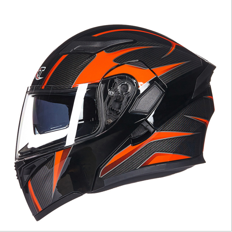 JIEKAI 902 Safe Flip Up Motorcycle Helmet With Inner Sun Visor double lens helmet Motos Casco Capacete Helmets