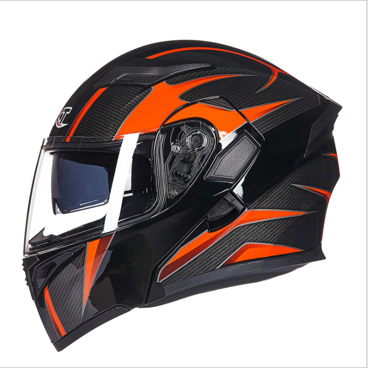 New Arrivals DOT JIEKAI Safe Flip Up Motorcycle Helmet With Inner Sun Visor double lens helmet Motos Casco Capacete Helmets