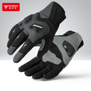 Motowolf New Arrival Goal sheep leather Motorcycle riding gloves with screen touch in 3 colors