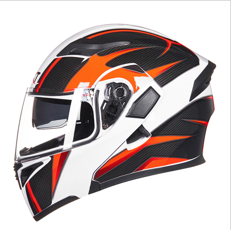 New Arrivals DOT JIEKAI Safe Flip Up Motorcycle Helmet With Inner Sun Visor double lens helmet Motos Casco Capacete Helmets