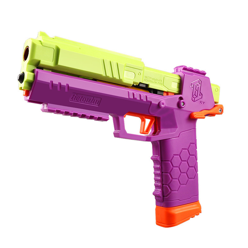 Hand-loaded turnip softshell gun EVA soft gun children's toy Catapult toy guns change magazines every second