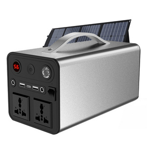 Hot Sell 300W Pure Sine Wave Portable Power Station Lithium Battery Solar Generator with Solar Panel