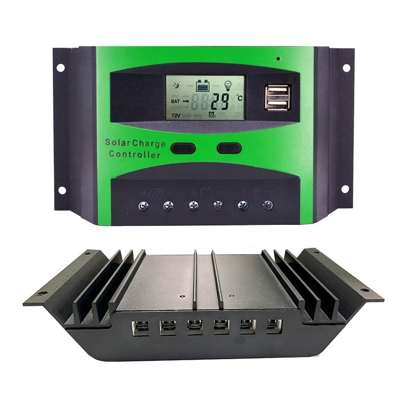 Smart 12V 24V Auto Solar Panel Charge Controller 20A 30A 40A 50A 60A PWM Solar Charge Controller