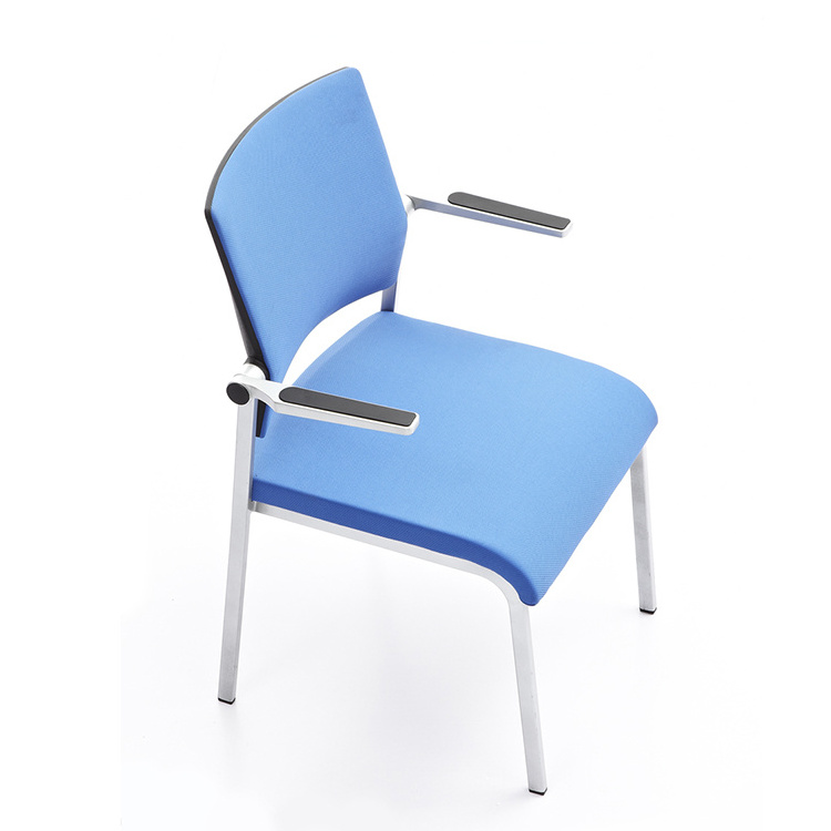 Metal Frame Fabric Stacking Chair office visitor chair training staff use conference room guest chair