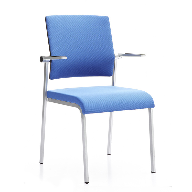 Metal Frame Fabric Stacking Chair office visitor chair training staff use conference room guest chair