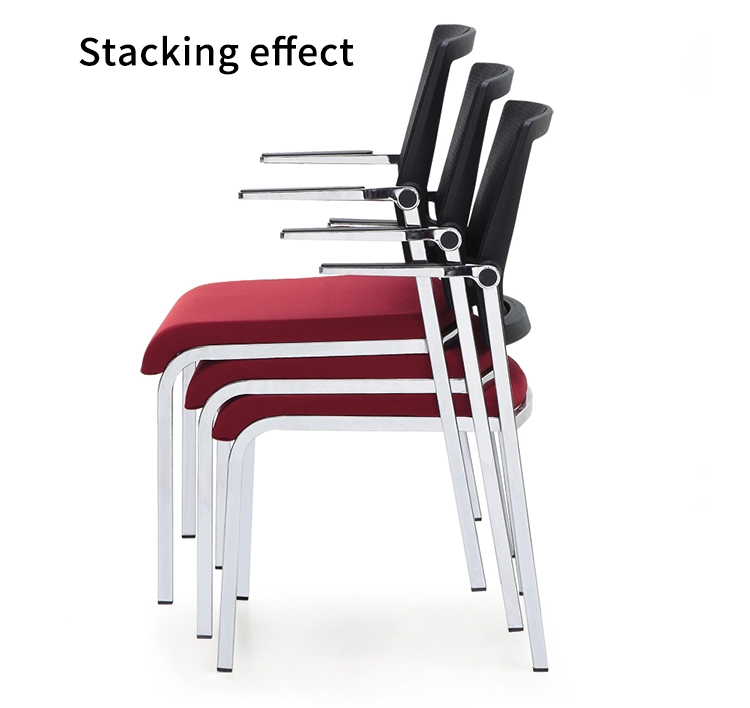 Metal Frame Fabric Stacking Chair office visitor chair training staff use conference room guest chair