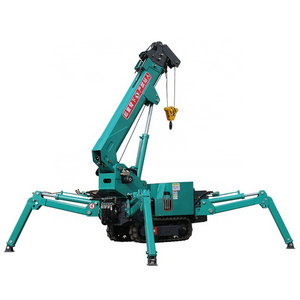 CE Certificate Hydraulic Lift Mobile Small Crane 5 Ton Spider Crawler Trailer Cranes