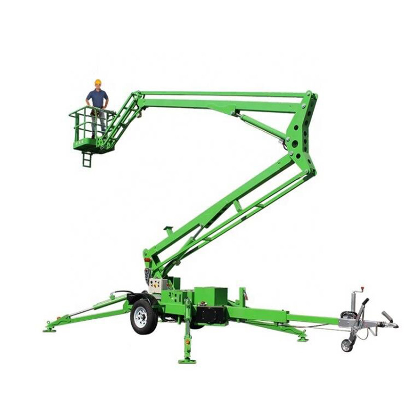 18m Aerial Bucket Lifter One Man Towable Cherry Picker Genie Boom Lift Tyre