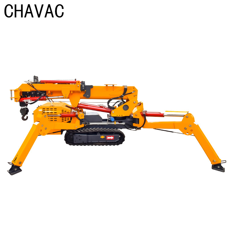 China Hydraulic 3ton Mini Spider Crane Multi-functional 5Ton Crawler Crane with Remote Control