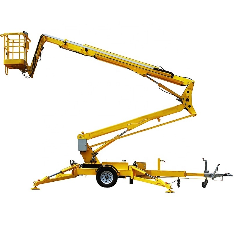 2023 Explosive sale Mini mobile Cherry Picker  16m 18m  electric towable spider boom lift Machine with CE