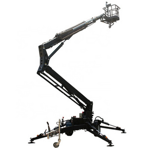 2023 Explosive sale Mini mobile Cherry Picker  16m 18m  electric towable spider boom lift Machine with CE