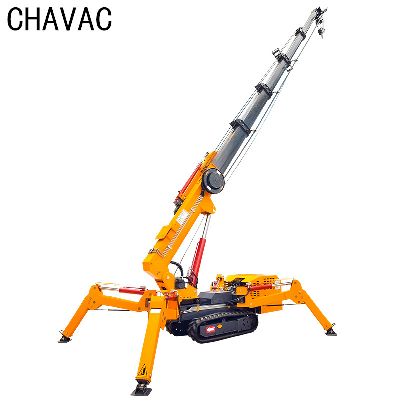 China Hydraulic 3ton Mini Spider Crane Multi-functional 5Ton Crawler Crane with Remote Control