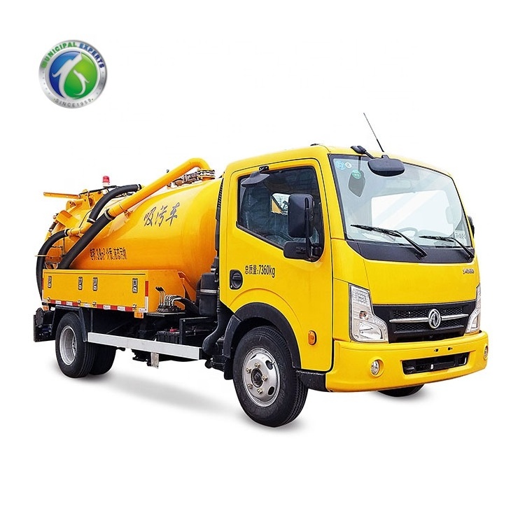 4500L Septic Fecal High Pressure Vacuum Sewage Suction Tank Trucks With Jurop Vacuum Pump