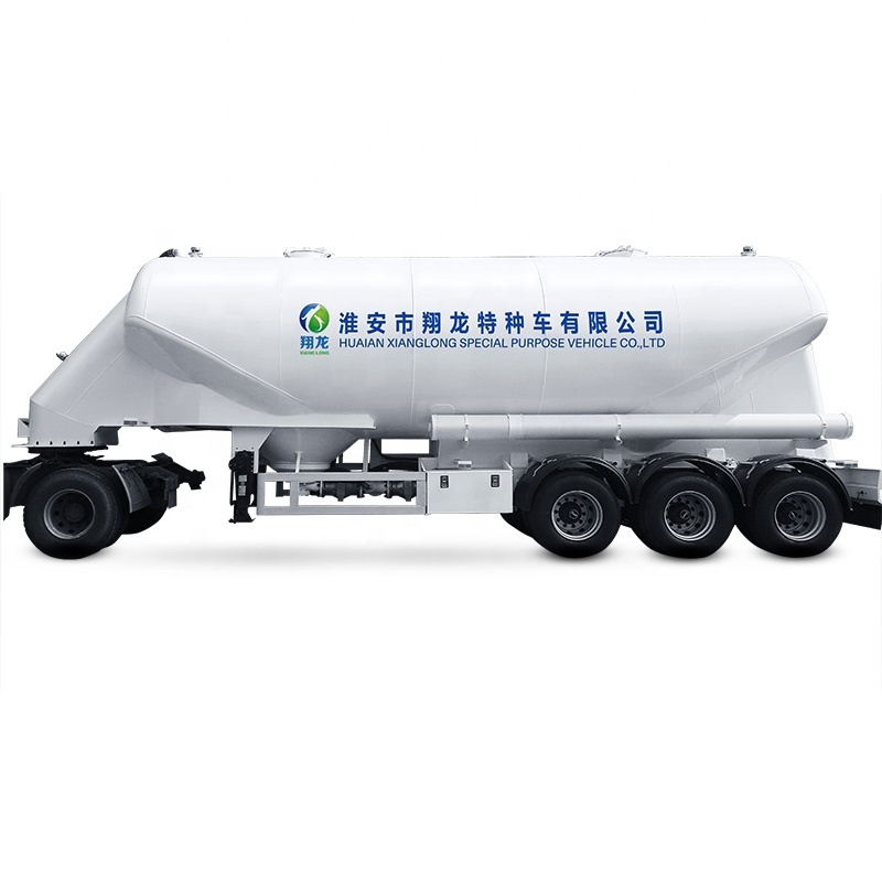 45CBM Cylindrically Shaped Transportation Dry Powder Bulk Cement Tank Semi Trailer