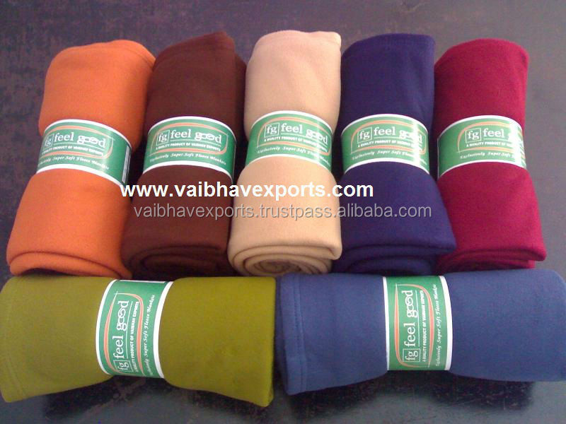 Ready To Ship Fresh Color Micro Polar Fleece Blankets at factory rates 70*90 cm 280 GSM Excellent Quality Yarn Used