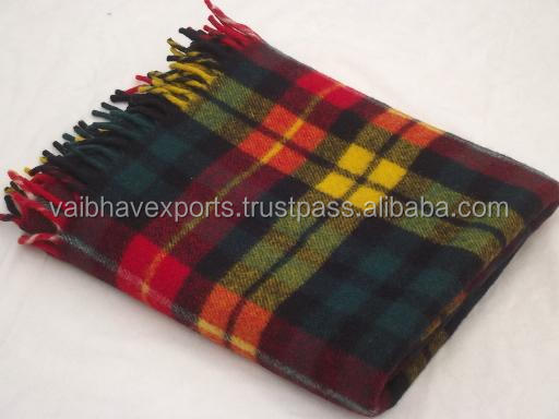 Plaid Wool Blankets made from Pure Wool for every age group