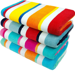 Wholesales Yarn Dyed Fitted Beach Towels For Lounge Chair With Colour full beach towels