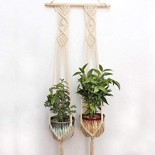 High Quality Boho Home Macrame Plant Hangers Indoor Hanging Macrame Planters Basket with Hooks Flower Pots Plant Hanger By Avior