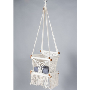 Handmade Macrame Baby Swing  with Rope & fitting nails