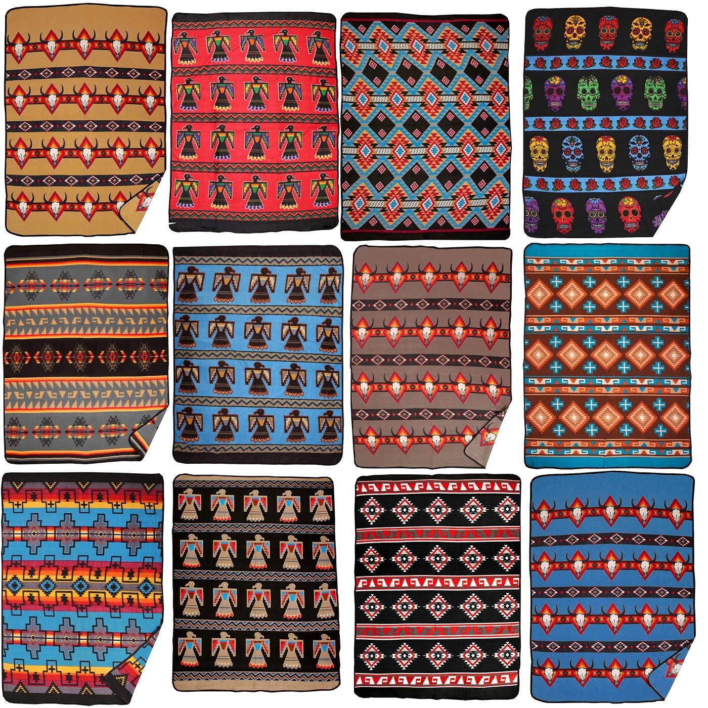 Factory Direct Native Print fleece blankets Aztec Fleece print Blankets Made In India By Vaibhav Overseas