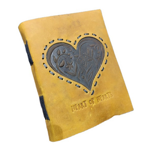 Wholesale Leather Vintage Journal Travel Diary Heart Embossed  Handmade Paper Notebook  Size 8x6 inches Leather Bound Journal