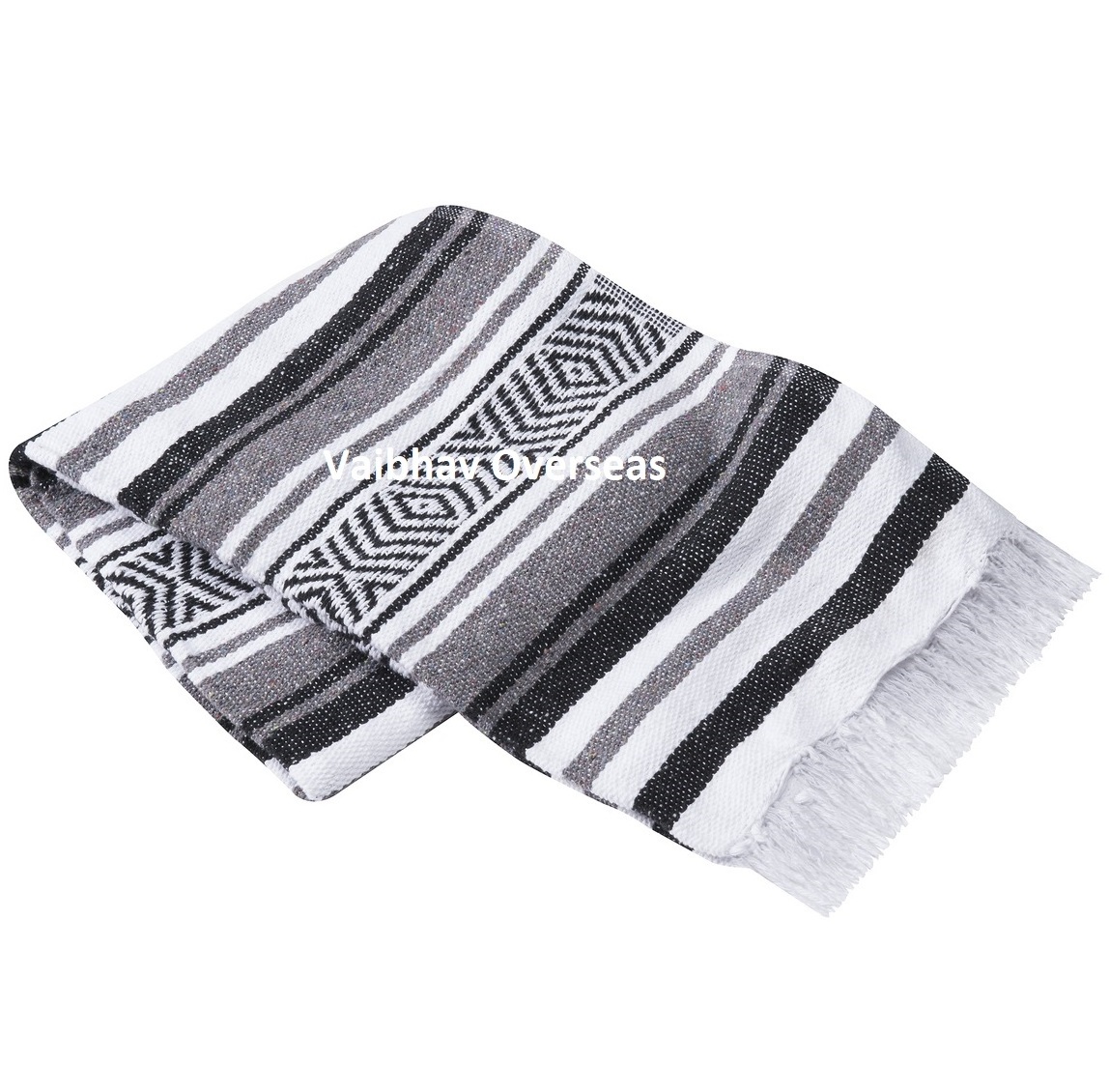 Wholesale Mexican Soft Acrylic Falsa Blankets with Tassels 54x74