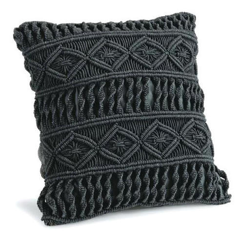 High Quality 100% Cotton Handmade Macrame Cushion Pillow Case in 20x20 inch By Avior Industries PVT LTD