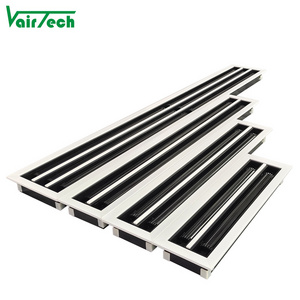 Air conditioning hvac adjustable ceiling plastic air grille linear vent slot diffuser