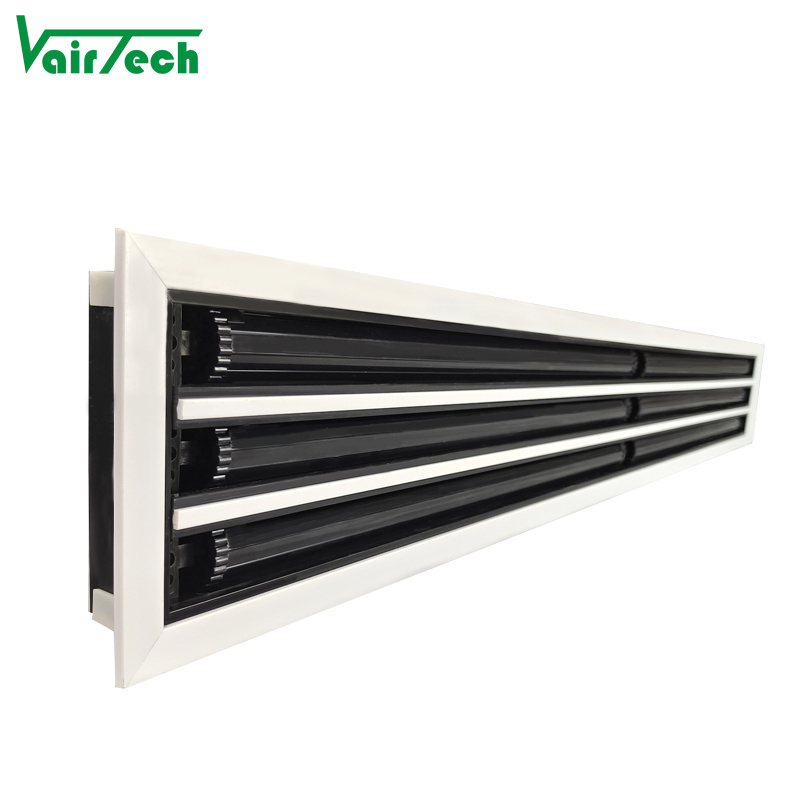 Air conditioning hvac adjustable ceiling plastic air grille linear vent slot diffuser