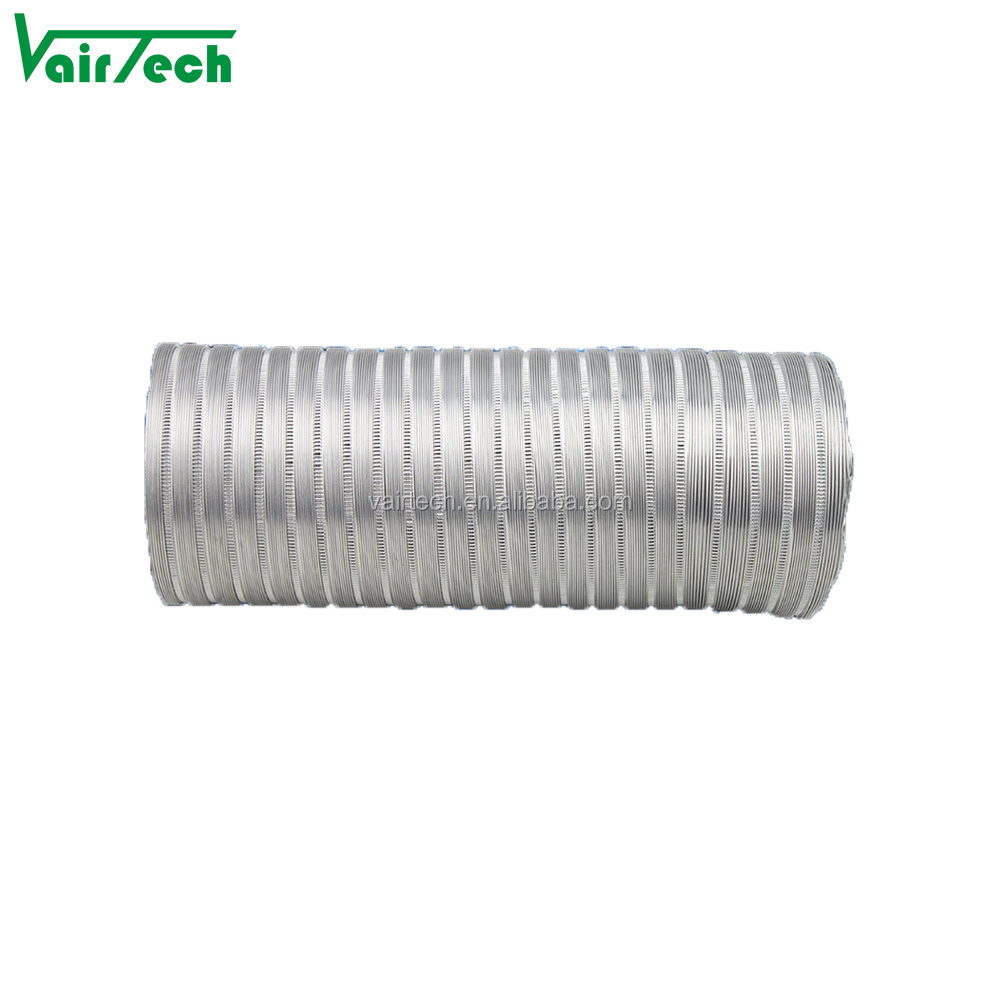 semi rigid aluminum foil flexible air duct filter hose for kitchen ventilation