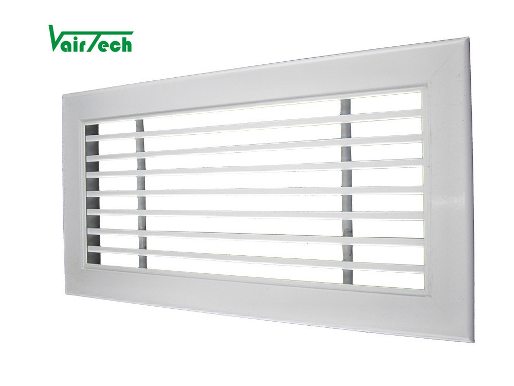 Central air conditioner heater vent registers linear vent louvers