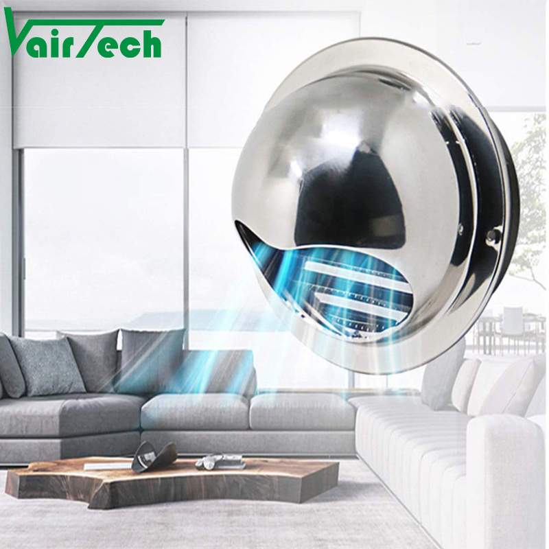 stainless steel inox 201 304 mushroom vent pipe cap wall air vent