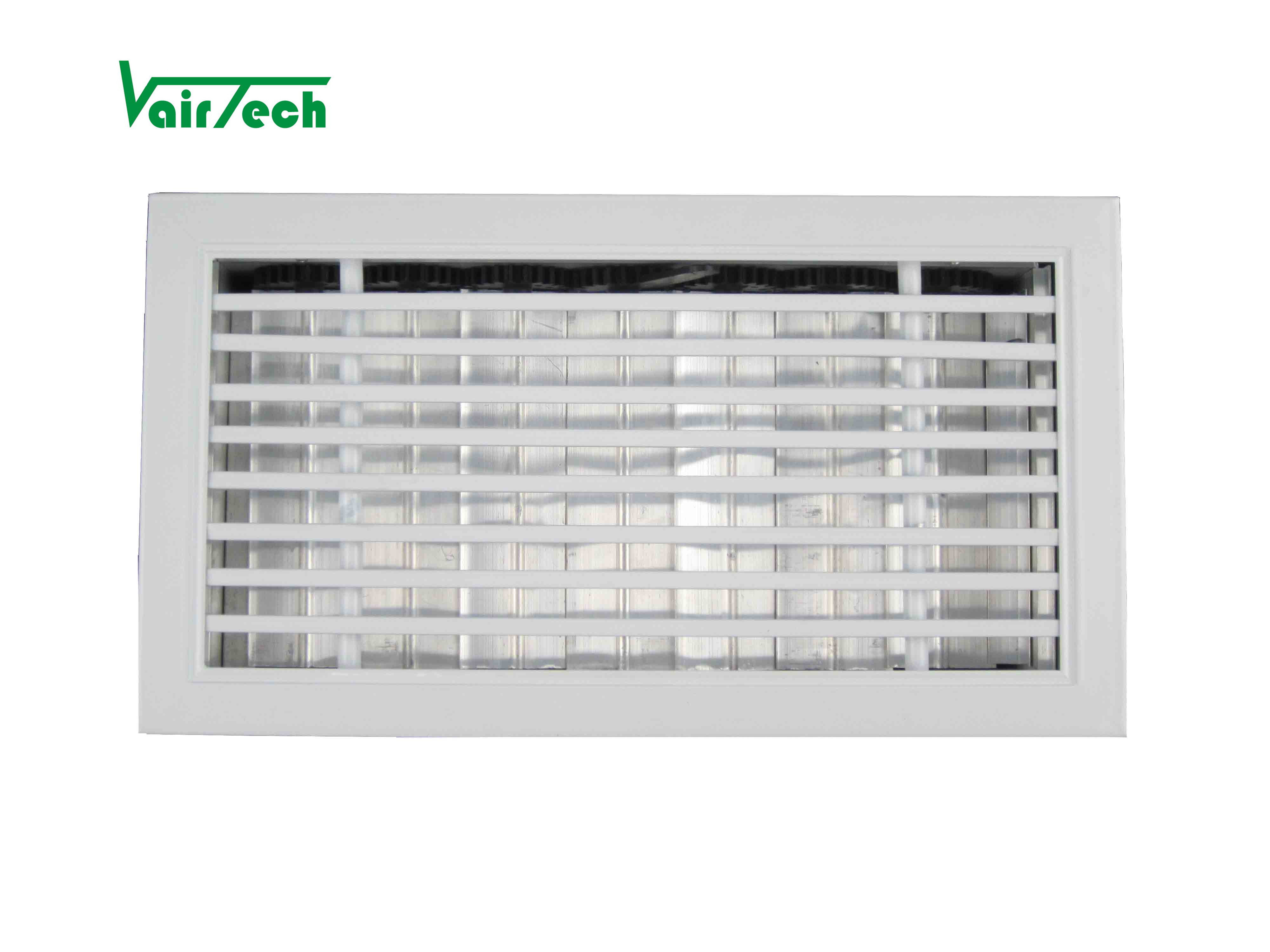 Central air conditioner heater vent registers linear vent louvers