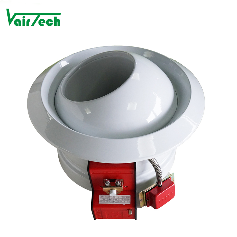 Hvac Air Conditioning Ceiling Fresh Air Diffuser Aluminum Adjustable  Jet Nozzle Diffuser For Airport And Hall