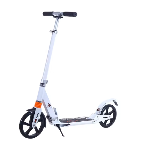 Two Wheels Double Suspension Adult Kick Scooter Aluminum Foot Scooter for 6+ Kids Teens Adult with Carry Strap and Kickstand