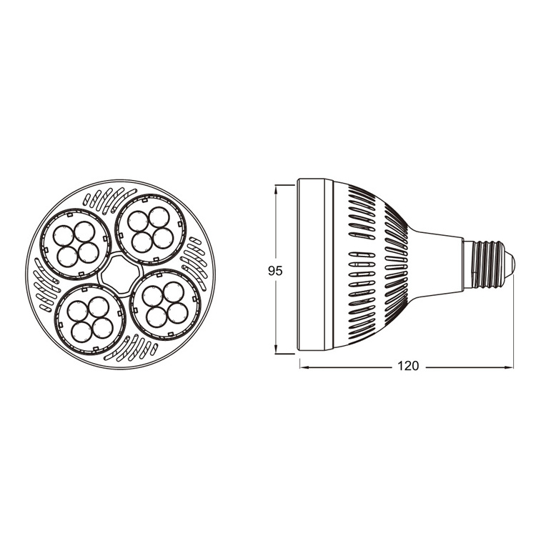 Jewelry spotlight 35W par30 E26 9500k led bulbs High Lumen Dimmable Par30 led ETL CL 3years no worry warranty led Par30 light