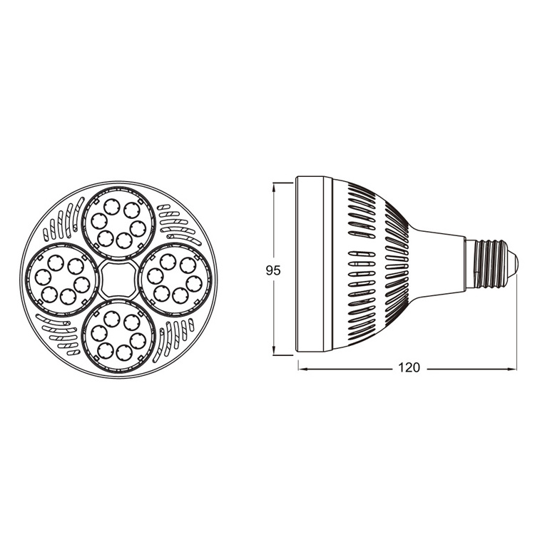 ETL cETL 220V 277V 110V dali LUTRON dimmable jewelry store spot light replace 75W halogen 80Degree flood bulb led par30