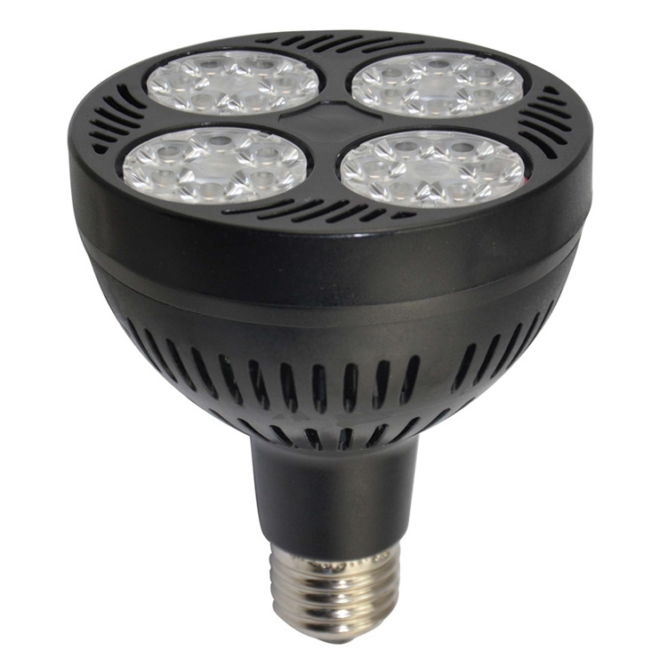 Popular in the USA Canada high power 2900lm AC120V dimmable rotating head led bulb E27 black PAR30 leds light