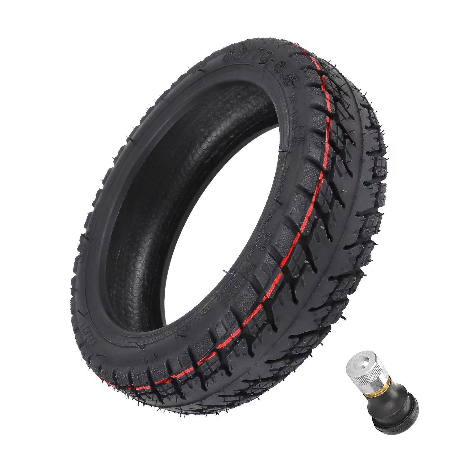 Ulip 10 inch 60/70-6.5 off-road vacuum tires for Ninebot Max G30 tires with air nozzles for electric scooters