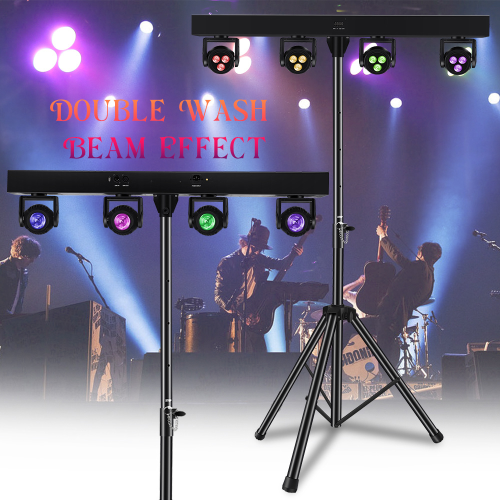 VALAVA 140W  Double-sided Moving Head light Can Set Wash+Beam RGBW Led Home Party Disco DJ stage Stand Light KTV and Bar