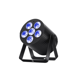 VALAVA 6Pcs 6W LED Uplights Spotlights RGBWAUV 6in1 Battery Operated Rechargeable DMX Small Stage Home Garden Led Par Light