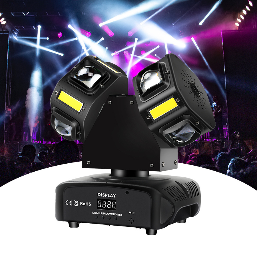 VALAVA Double Sides 8*10W Led Beam Laser Strobe Lighting Moving Head Light Stage Lights For DJ Discos Party Night Club