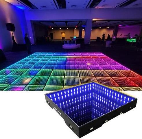 Outdoor waterproof 3D LED Dance Floor Magnetic Mirror for car show wedding party portable dance floors