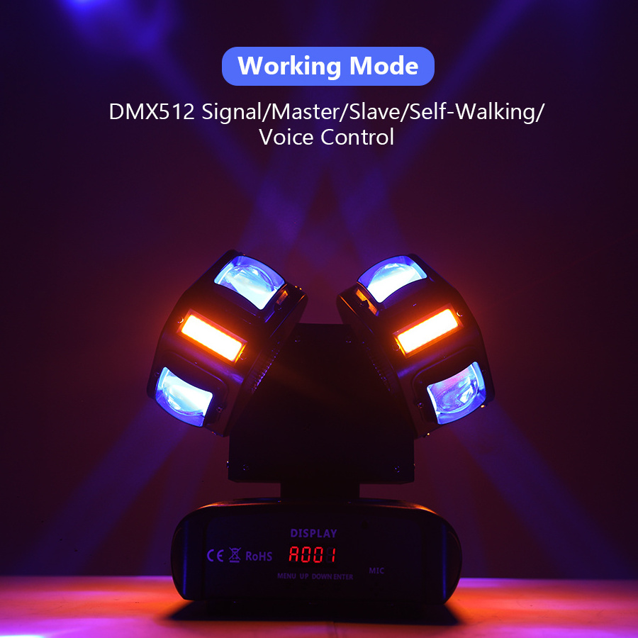 VALAVA Double Sides 8*10W Led Beam Laser Strobe Lighting Moving Head Light Stage Lights For DJ Discos Party Night Club